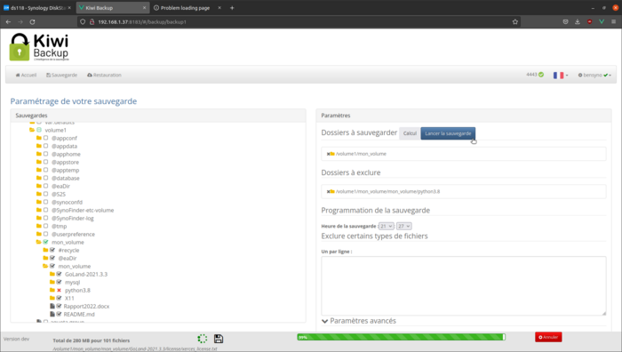 Backup NAS Synoloy Backup NAS Synoloy